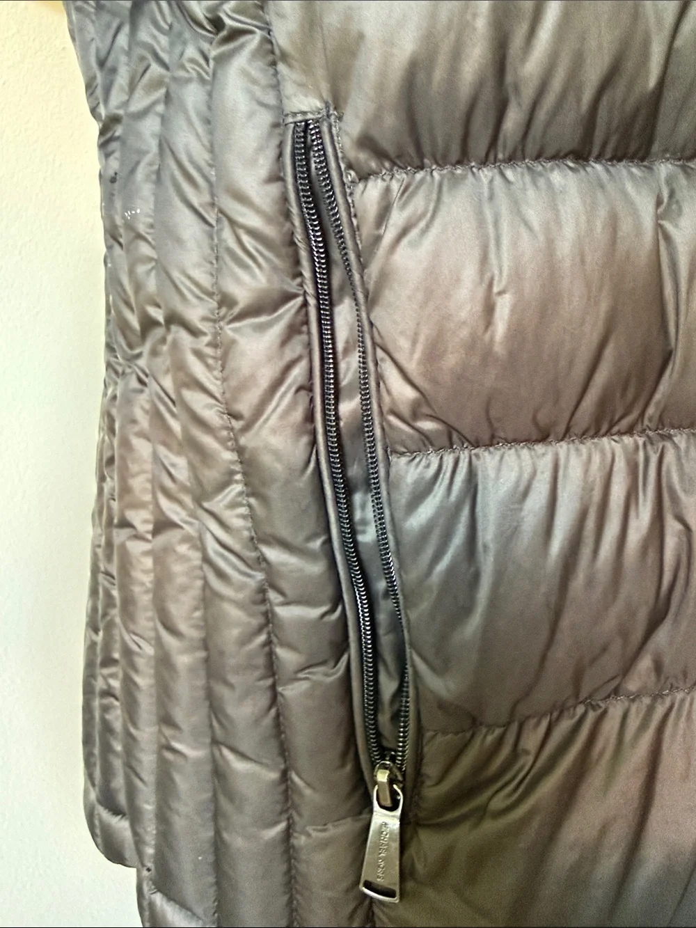 Michael Kors Black Packable Chevron Puffer Jacket